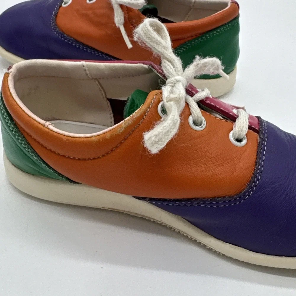 SAMID Girls Shoes Size 8‎ Leather Shoes Sami d Rainbow Multi Color 🌈